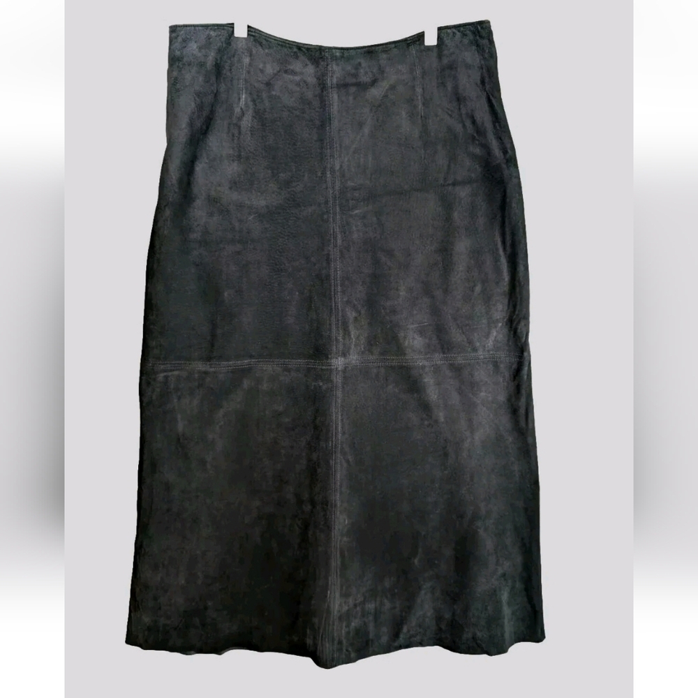Danier Black Suede Maxi Skirt Size 14